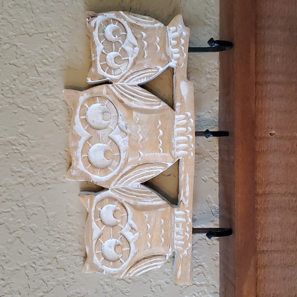 Owl Necklace Or Key Rack - Picture 2 of 4